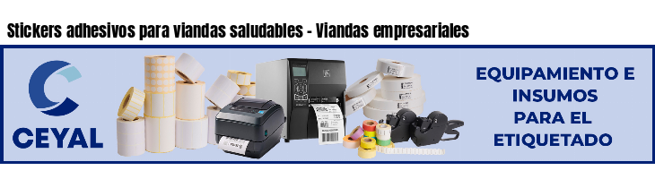 Stickers adhesivos para viandas saludables - Viandas empresariales
