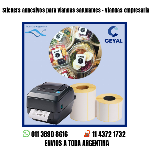 Stickers adhesivos para viandas saludables – Viandas empresariales