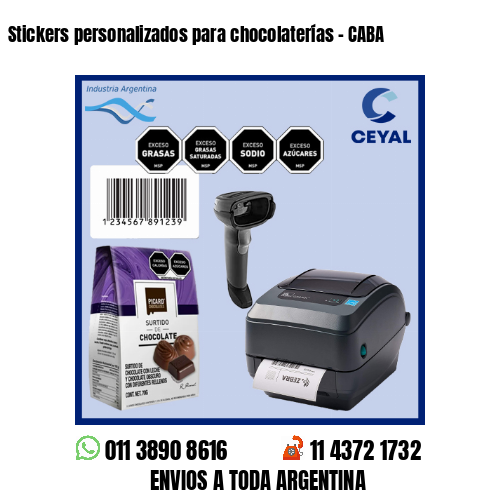 Stickers personalizados para chocolaterías – CABA
