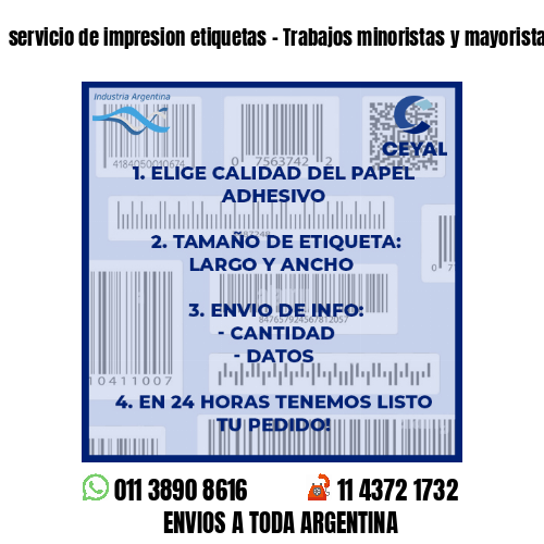 servicio de impresion etiquetas – Trabajos minoristas y mayoristas