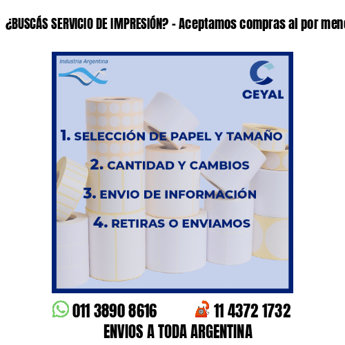 ¿BUSCÁS SERVICIO DE IMPRESIÓN? – Aceptamos compras al por menor y mayor