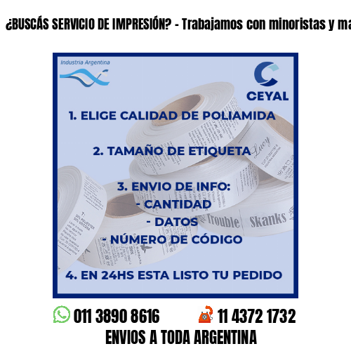 ¿BUSCÁS SERVICIO DE IMPRESIÓN? – Trabajamos con minoristas y mayoristas