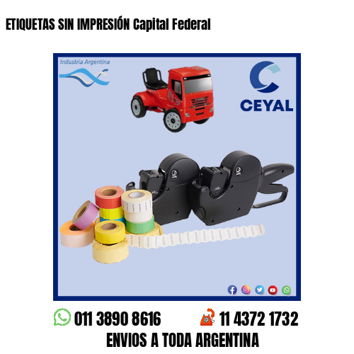 ETIQUETAS SIN IMPRESIÓN Capital Federal