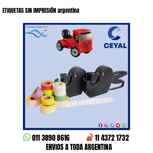ETIQUETAS SIN IMPRESIÓN argentina