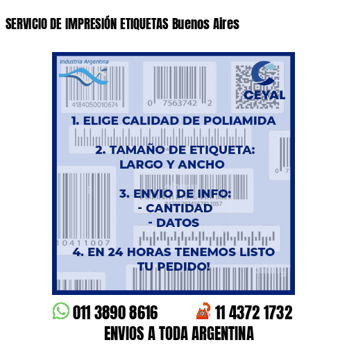 SERVICIO DE IMPRESIÓN ETIQUETAS Buenos Aires