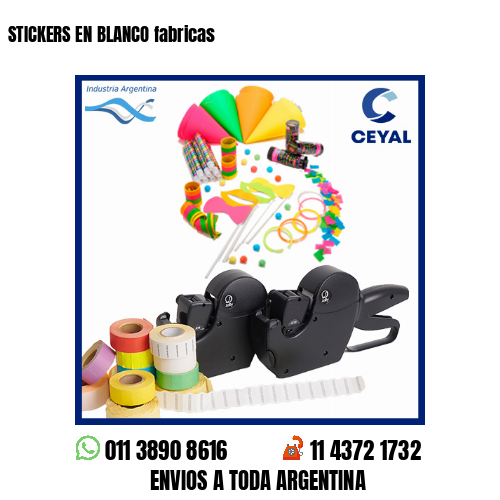 STICKERS EN BLANCO fabricas