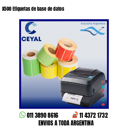 X500 Etiquetas de base de datos