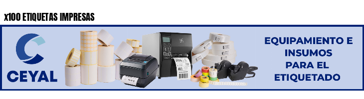 x100 ETIQUETAS IMPRESAS