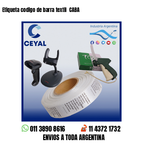 Etiqueta codigo de barra textil  CABA