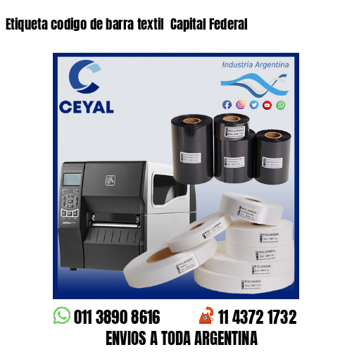 Etiqueta codigo de barra textil  Capital Federal