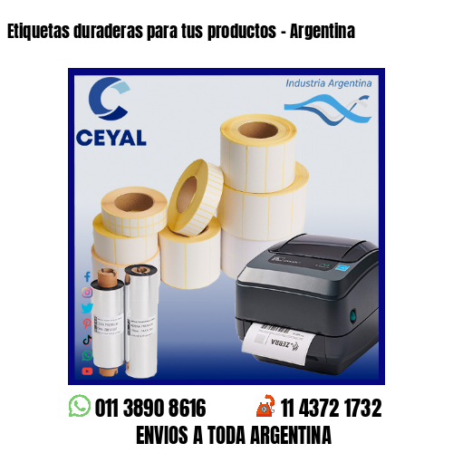 Etiquetas duraderas para tus productos – Argentina