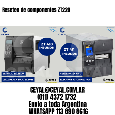 Reseteo de componentes ZT220