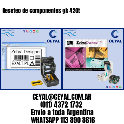 Reseteo de componentes gk 420t