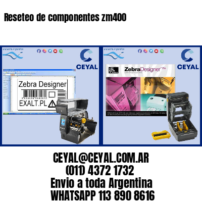 Reseteo de componentes zm400