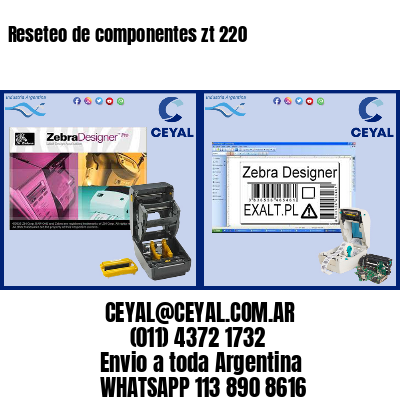Reseteo de componentes zt 220
