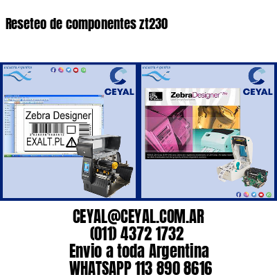 Reseteo de componentes zt230