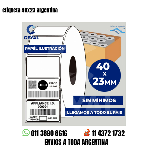 etiqueta 40×23 argentina