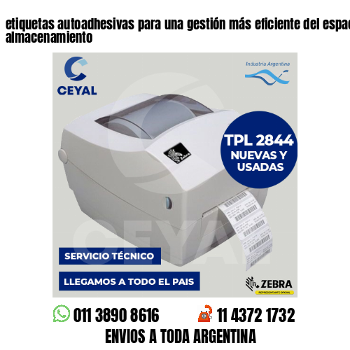 etiquetas autoadhesivas para una gestión más eficiente del espacio de almacenamiento