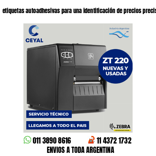 etiquetas autoadhesivas para una identificación de precios precisa y clara