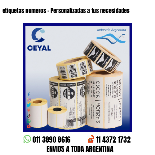 etiquetas numeros – Personalizadas a tus necesidades