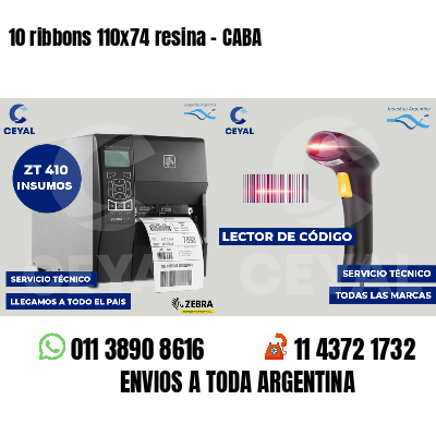 10 ribbons 110x74 resina - CABA