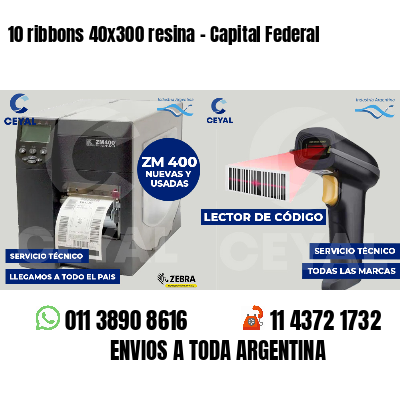 10 ribbons 40x300 resina - Capital Federal
