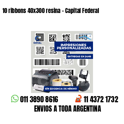 10 ribbons 40x300 resina - Capital Federal