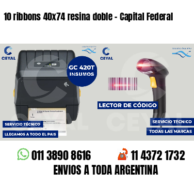 10 ribbons 40x74 resina doble - Capital Federal