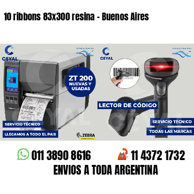 10 ribbons 83x300 resina - Buenos Aires