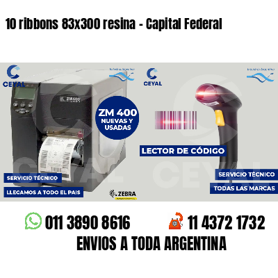 10 ribbons 83x300 resina - Capital Federal