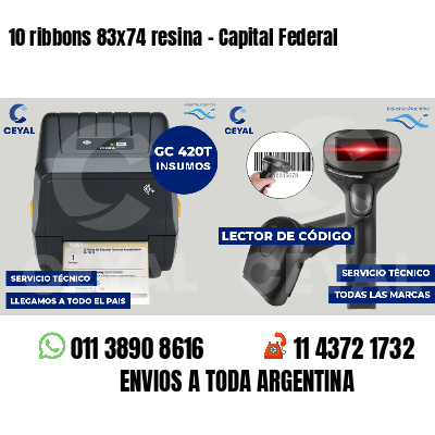 10 ribbons 83x74 resina - Capital Federal