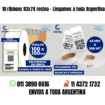 10 ribbons 83x74 resina - Llegamos a toda Argentina