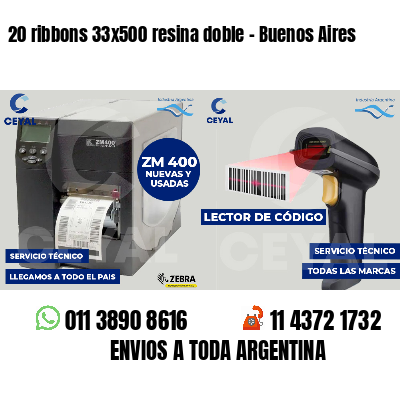 20 ribbons 33x500 resina doble - Buenos Aires