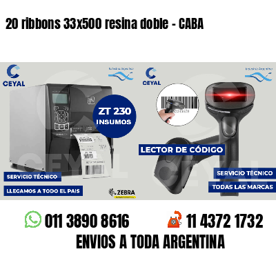 20 ribbons 33x500 resina doble - CABA