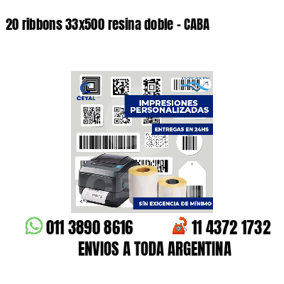 20 ribbons 33x500 resina doble - CABA