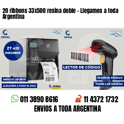 20 ribbons 33x500 resina doble - Llegamos a toda Argentina