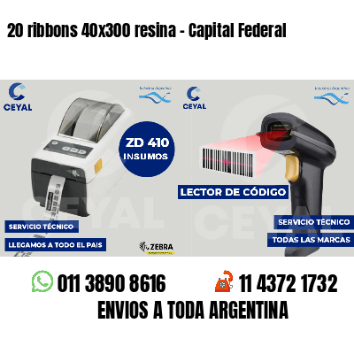 20 ribbons 40x300 resina - Capital Federal