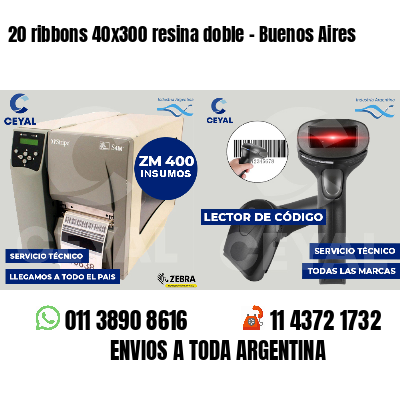 20 ribbons 40x300 resina doble - Buenos Aires