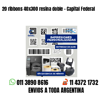 20 ribbons 40x300 resina doble - Capital Federal