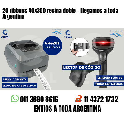 20 ribbons 40x300 resina doble - Llegamos a toda Argentina