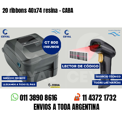 20 ribbons 40x74 resina - CABA
