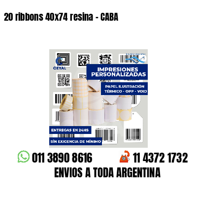 20 ribbons 40x74 resina - CABA