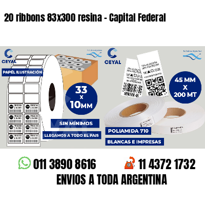 20 ribbons 83x300 resina - Capital Federal
