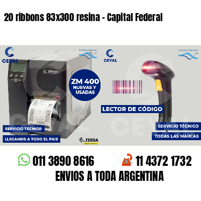 20 ribbons 83x300 resina - Capital Federal