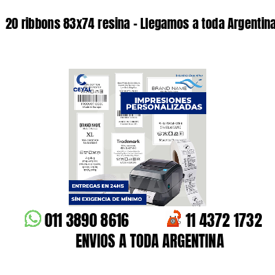 20 ribbons 83x74 resina - Llegamos a toda Argentina