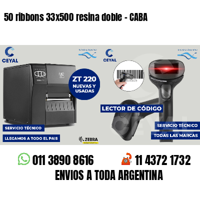 50 ribbons 33x500 resina doble - CABA