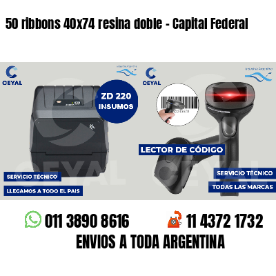 50 ribbons 40x74 resina doble - Capital Federal