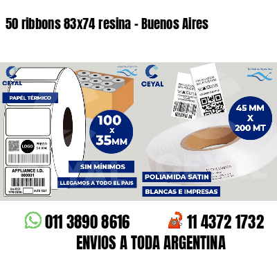 50 ribbons 83x74 resina - Buenos Aires