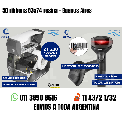50 ribbons 83x74 resina - Buenos Aires