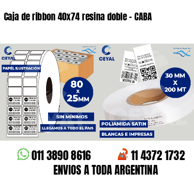 Caja de ribbon 40x74 resina doble - CABA